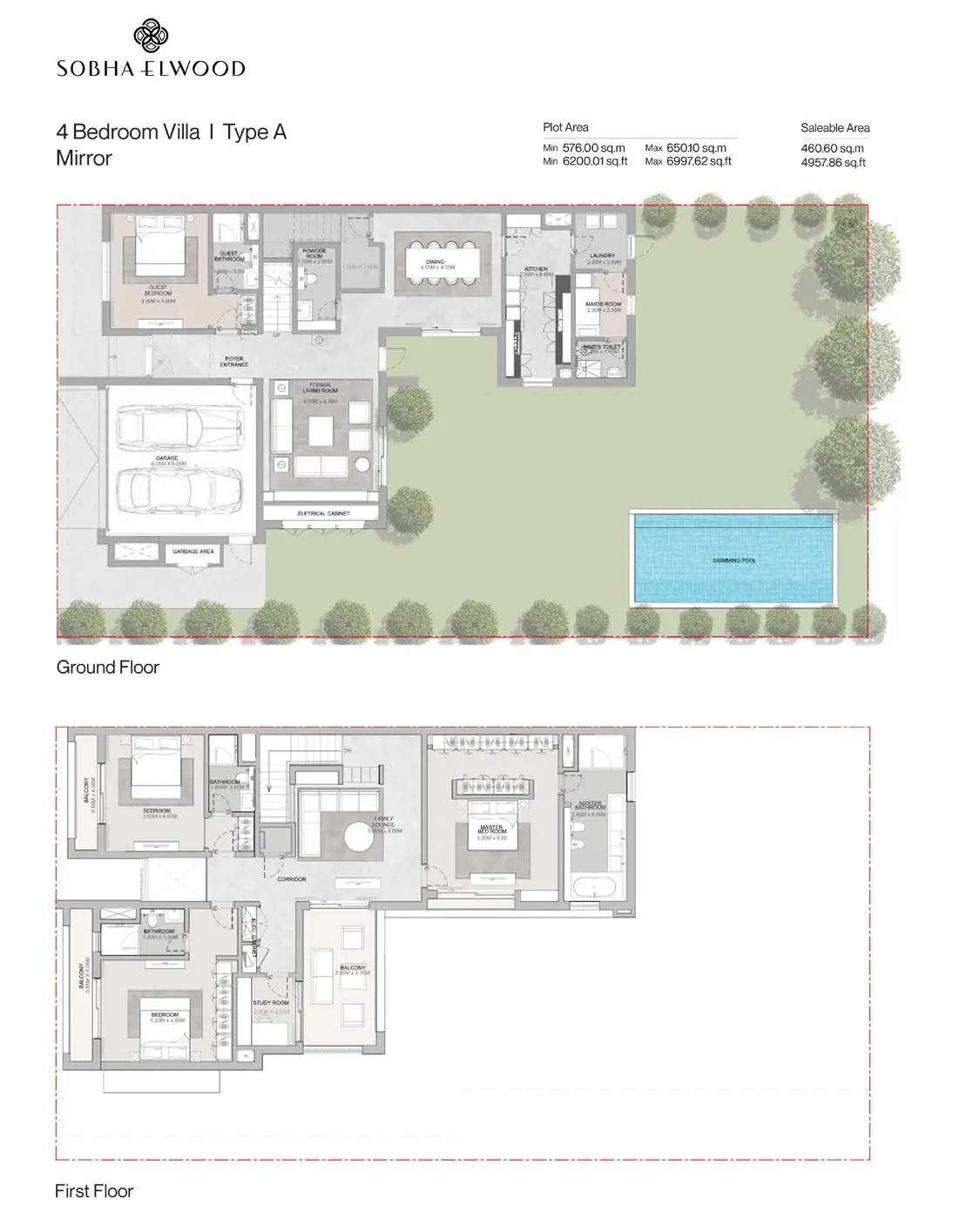 Floor plan for Type A- Mirror