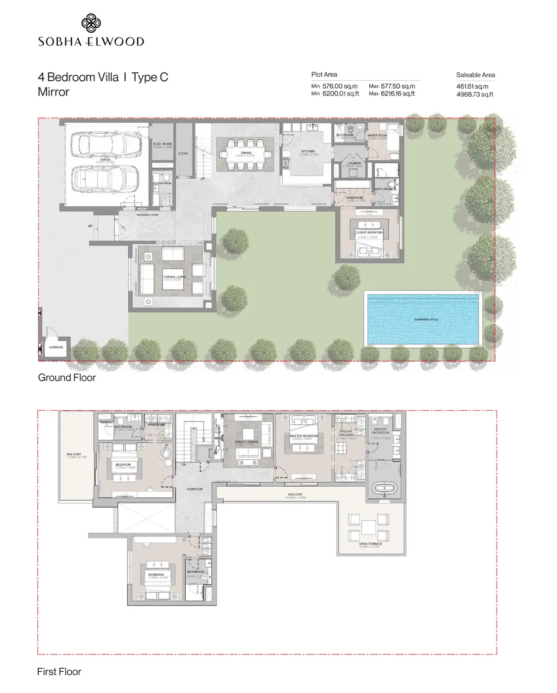 Floor plan for Type C- Mirror