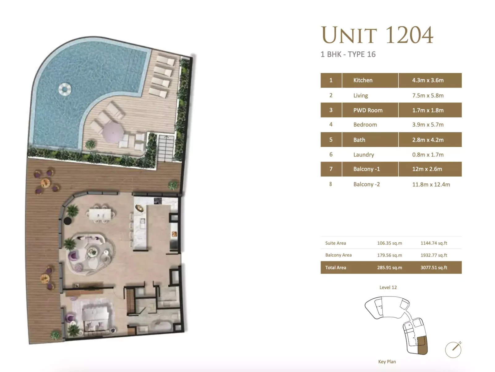 Floor plan for Type 16