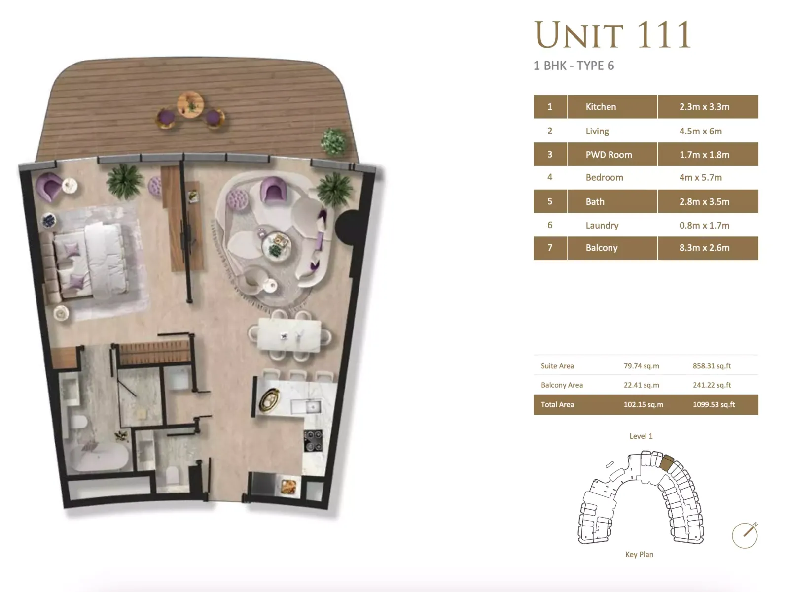 Floor plan for Type 6