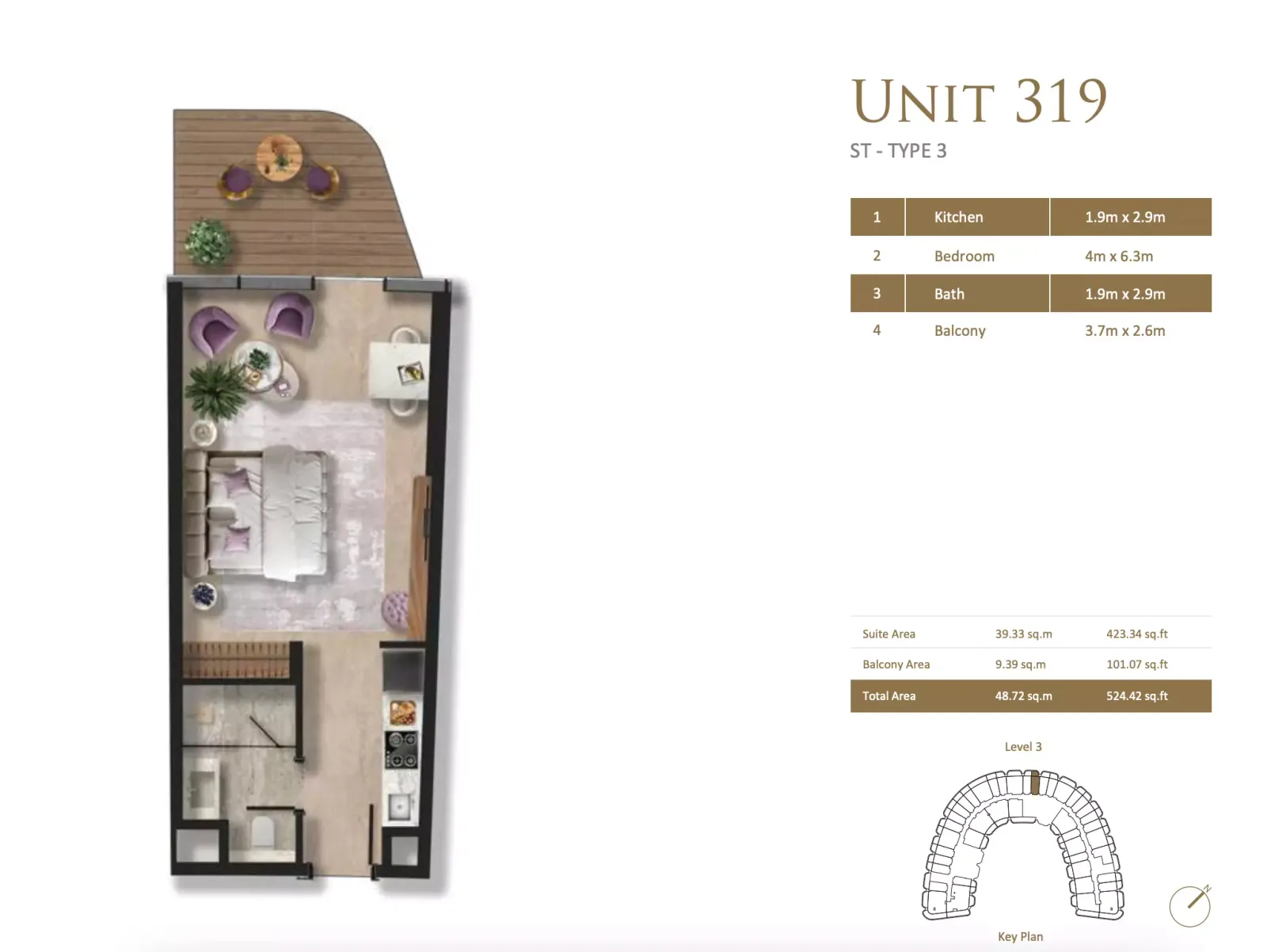 Floor plan for Type 3