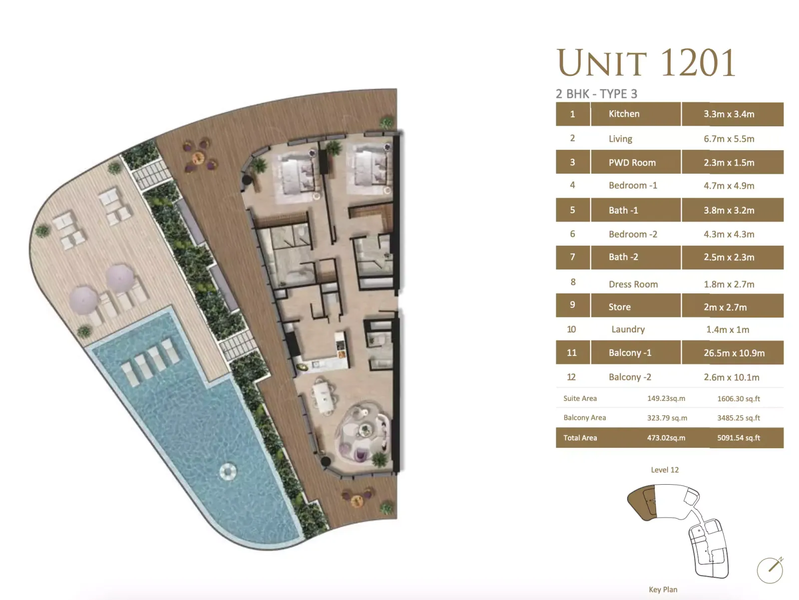 Floor plan for Type 3