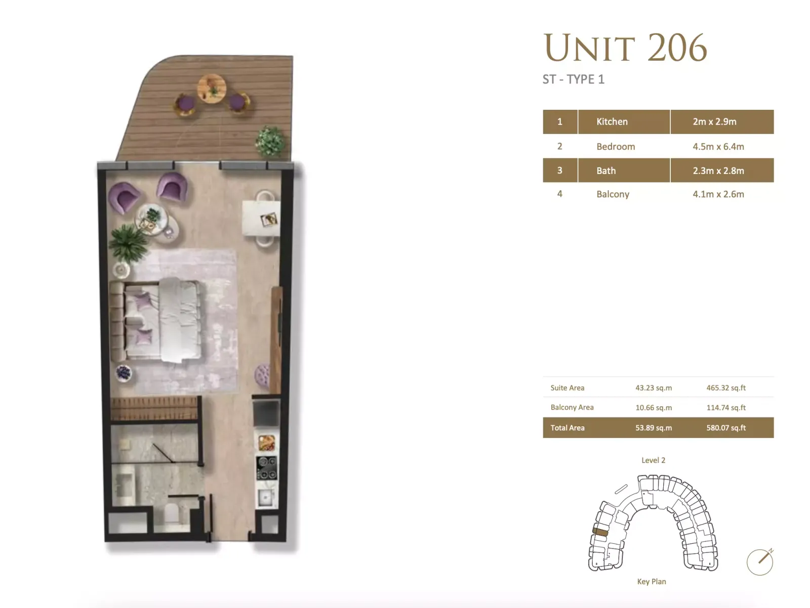 Floor plan for Type 1