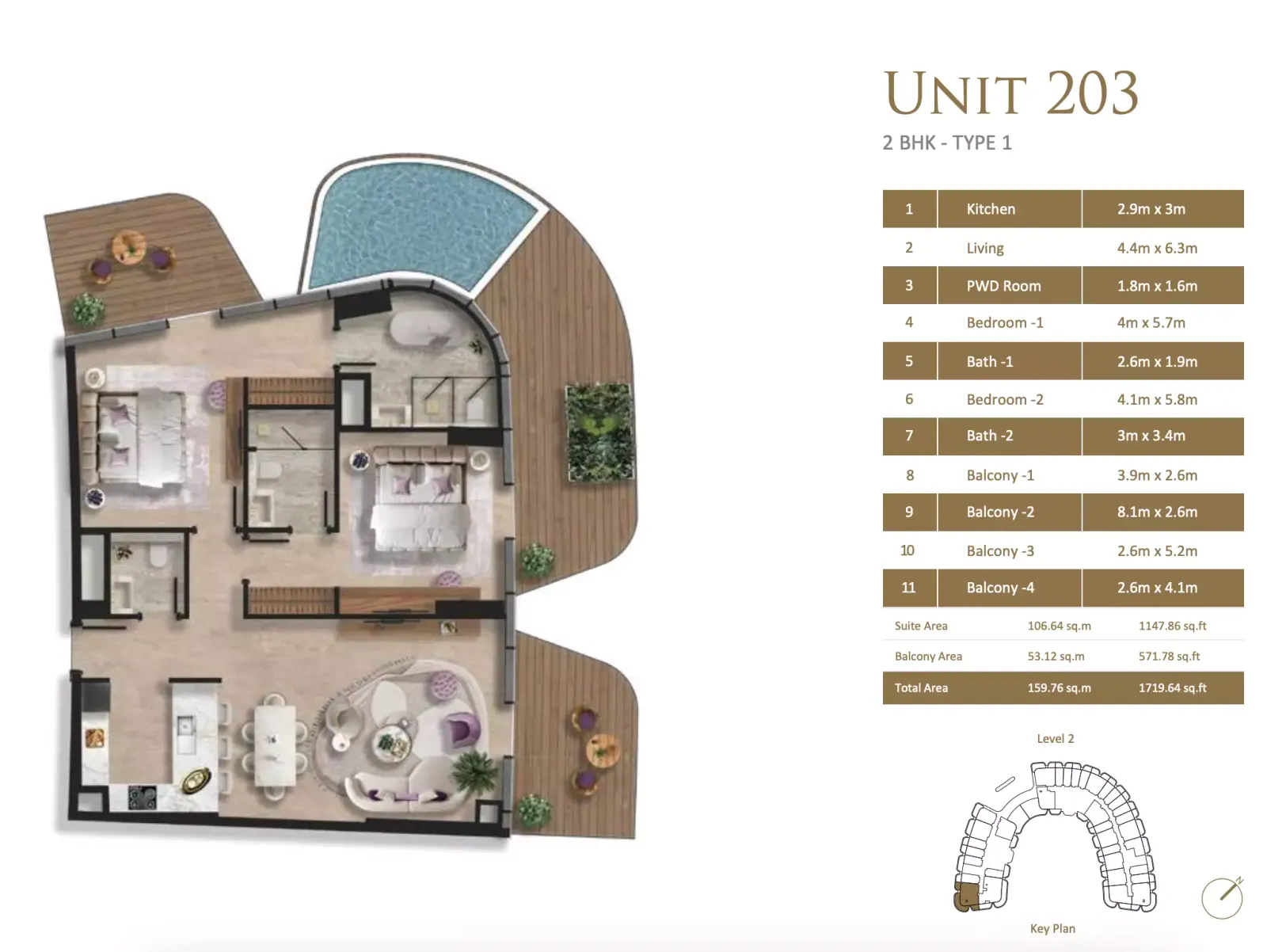 Floor plan for Type 1