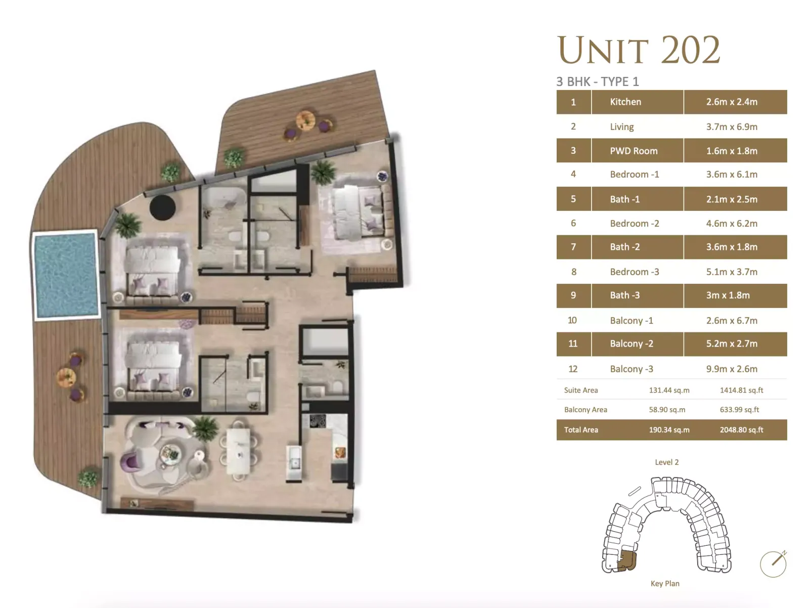 Floor plan for Type 1