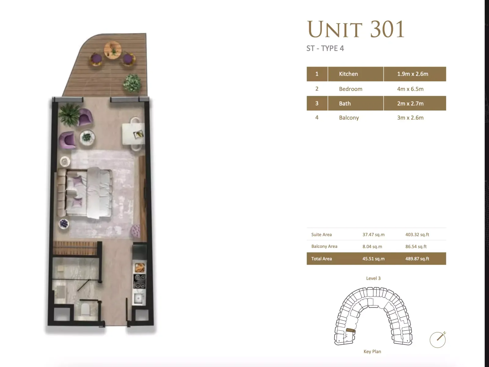 Floor plan for Type 4
