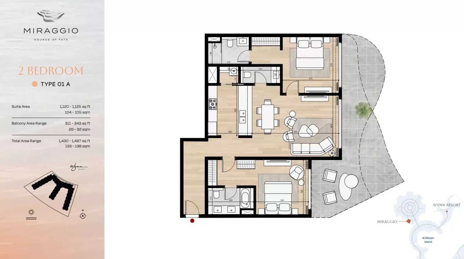 Floor plan for Type 01A