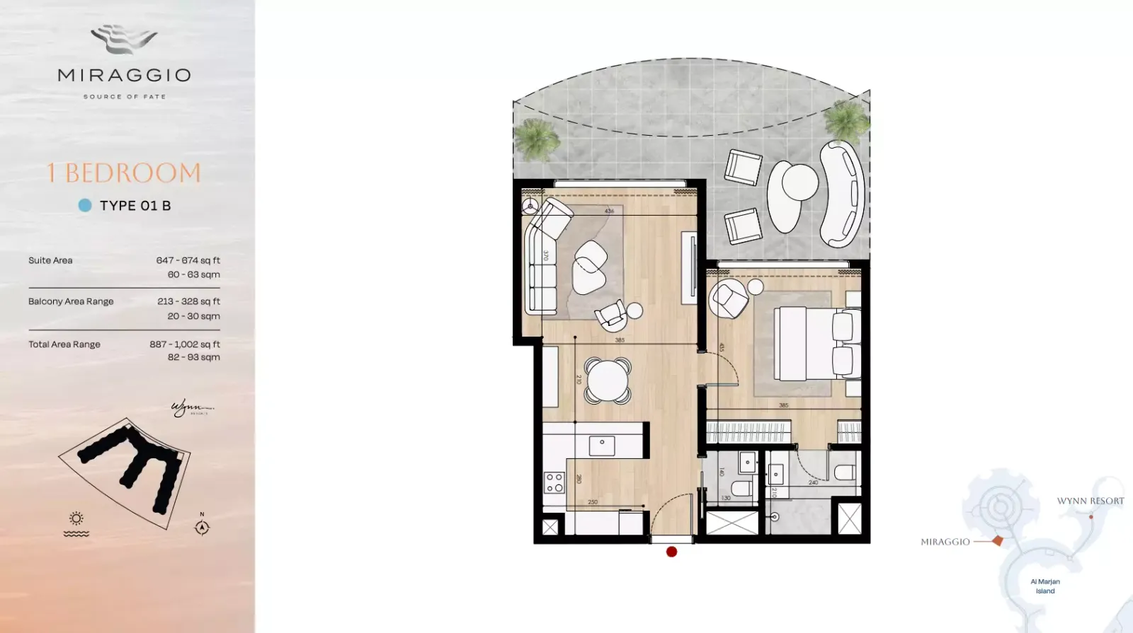 Floor plan for Type 01B