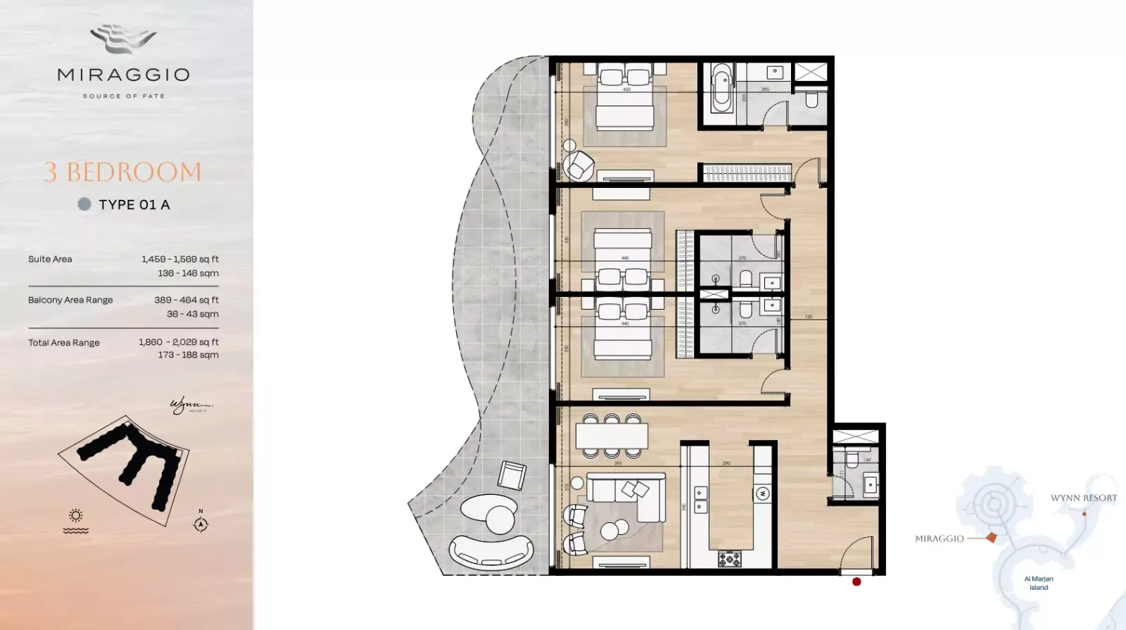 Floor plan for Type 01A