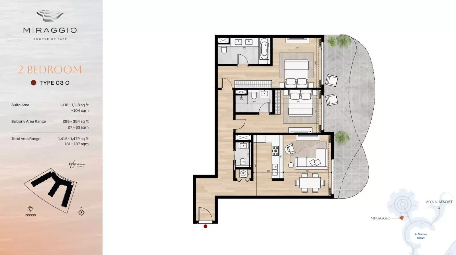 Floor plan for Type 03C