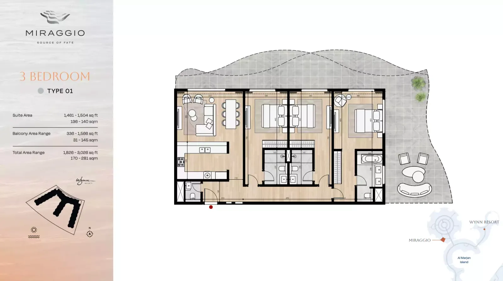 Floor plan for Type 01