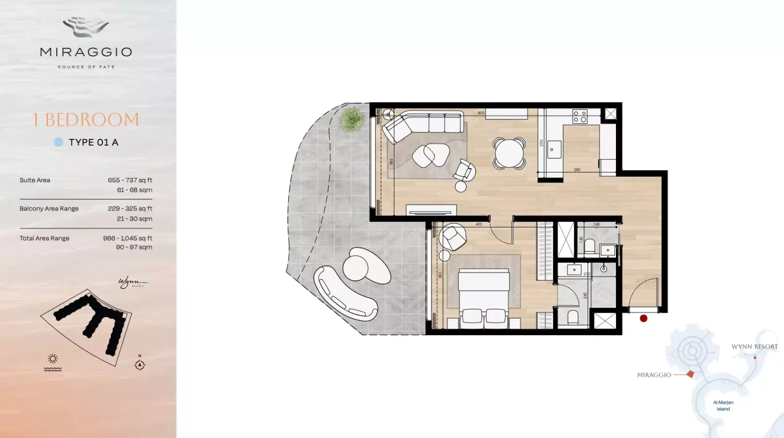 Floor plan for Type 01A