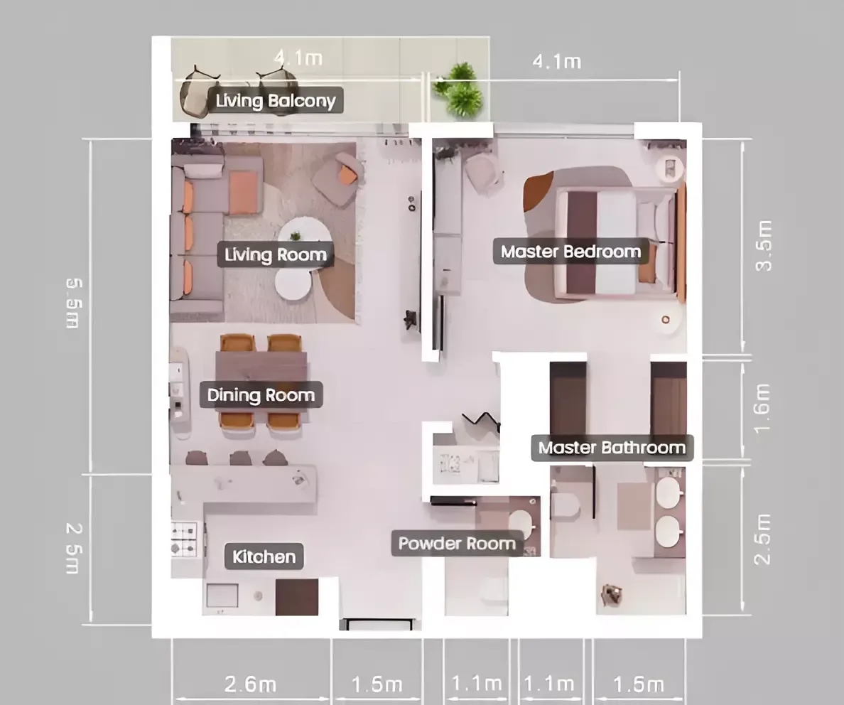 Floor plan for Type A