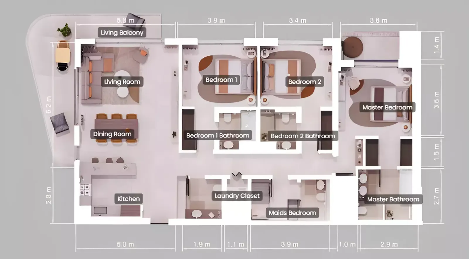 Floor plan for Type A