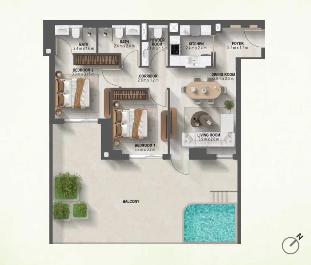Floor plan for Type C