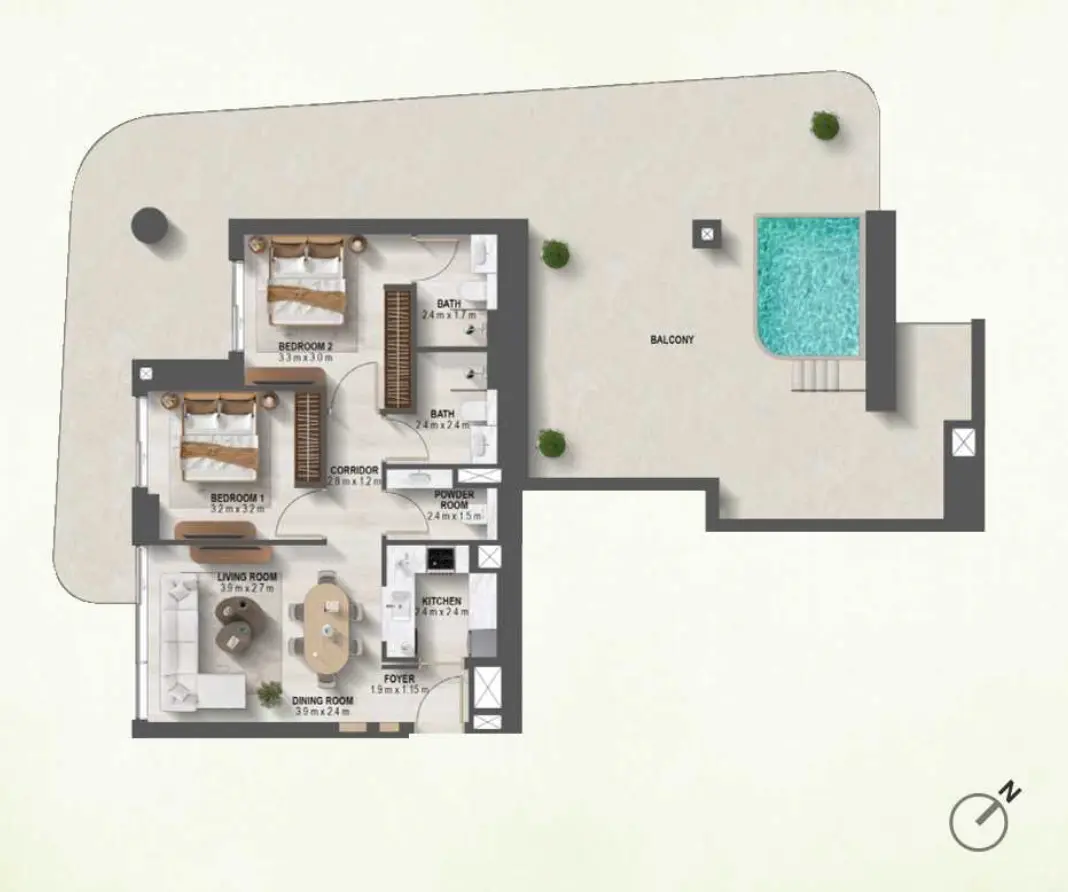 Floor plan for Type D
