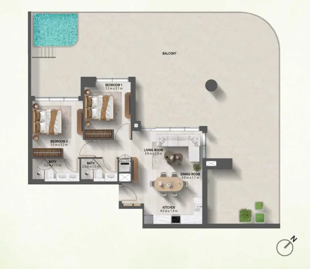 Floor plan for Type B