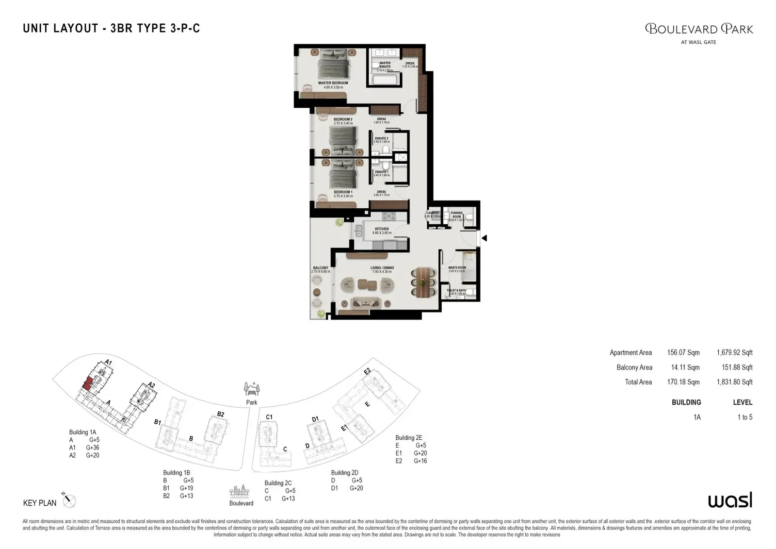 Floor plan for Type 3-PC
