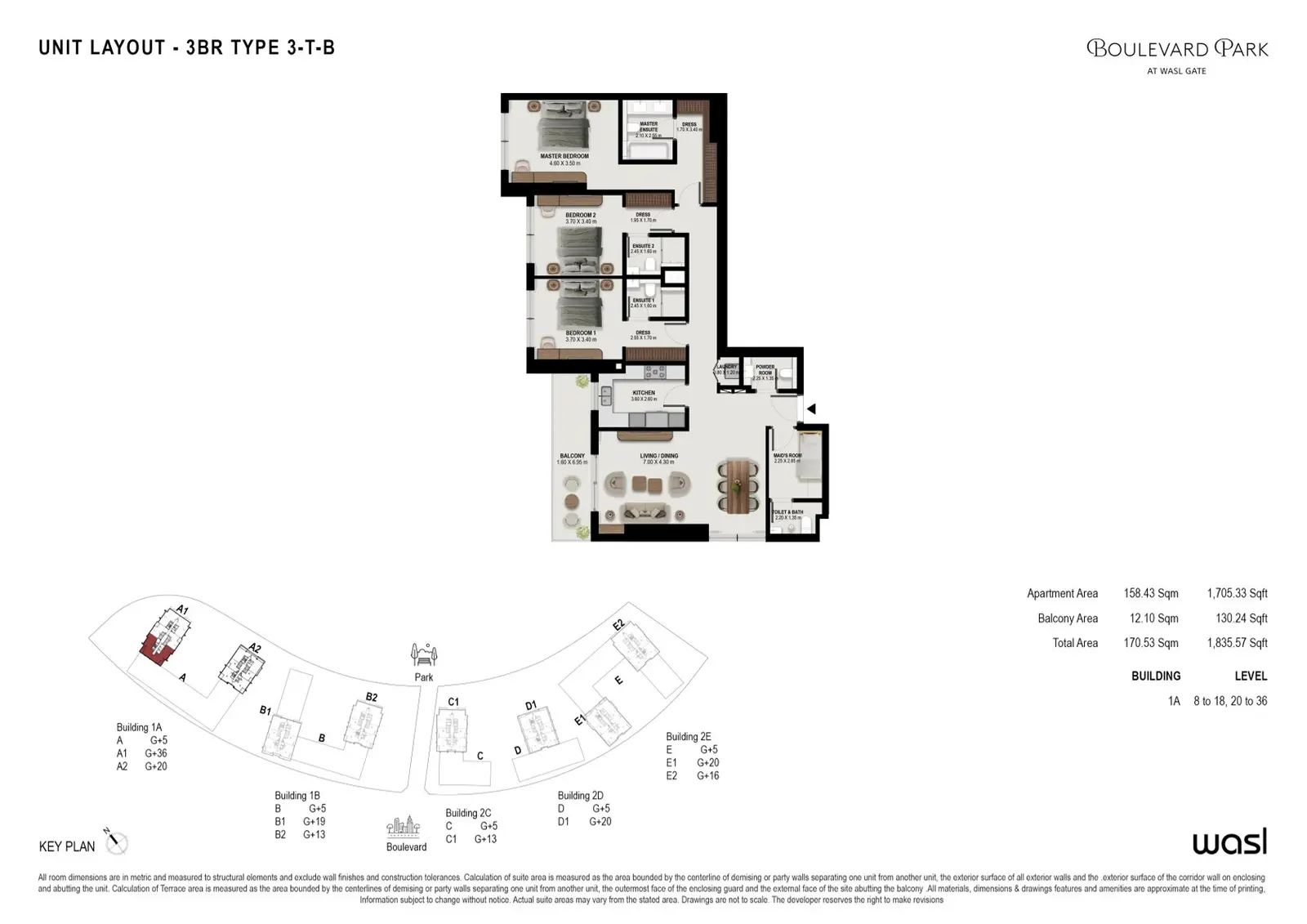 Floor plan for Type 3-TB