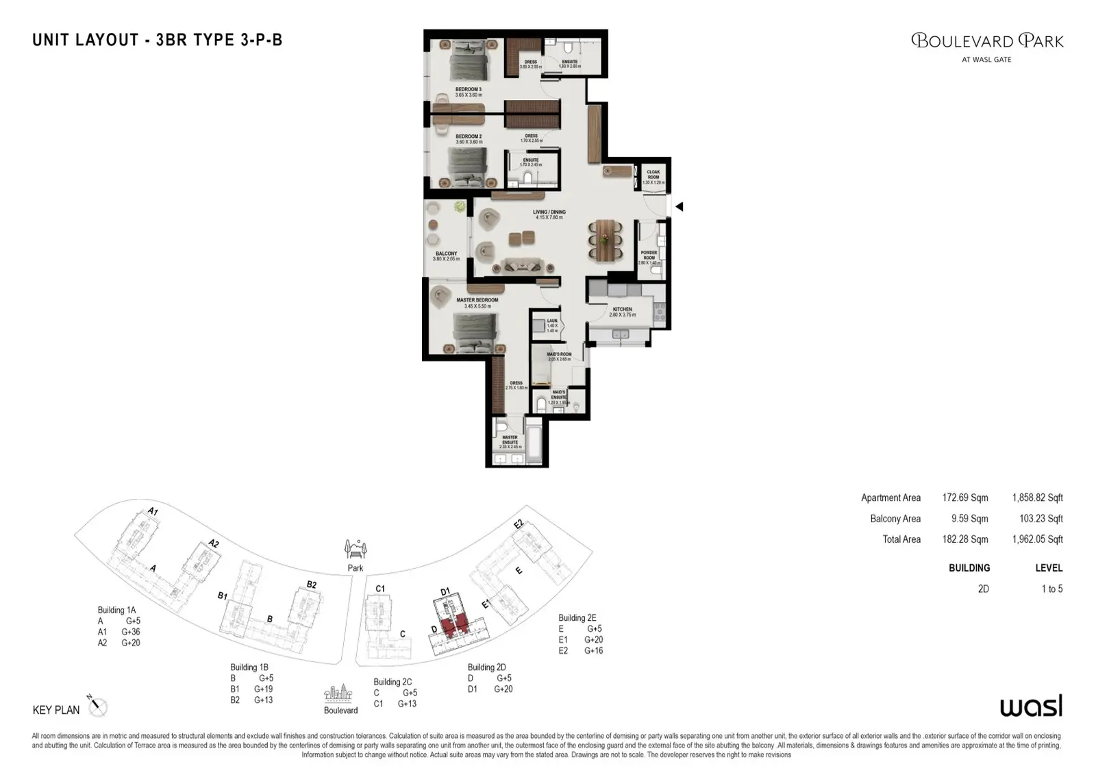 Floor plan for Type 3-PB