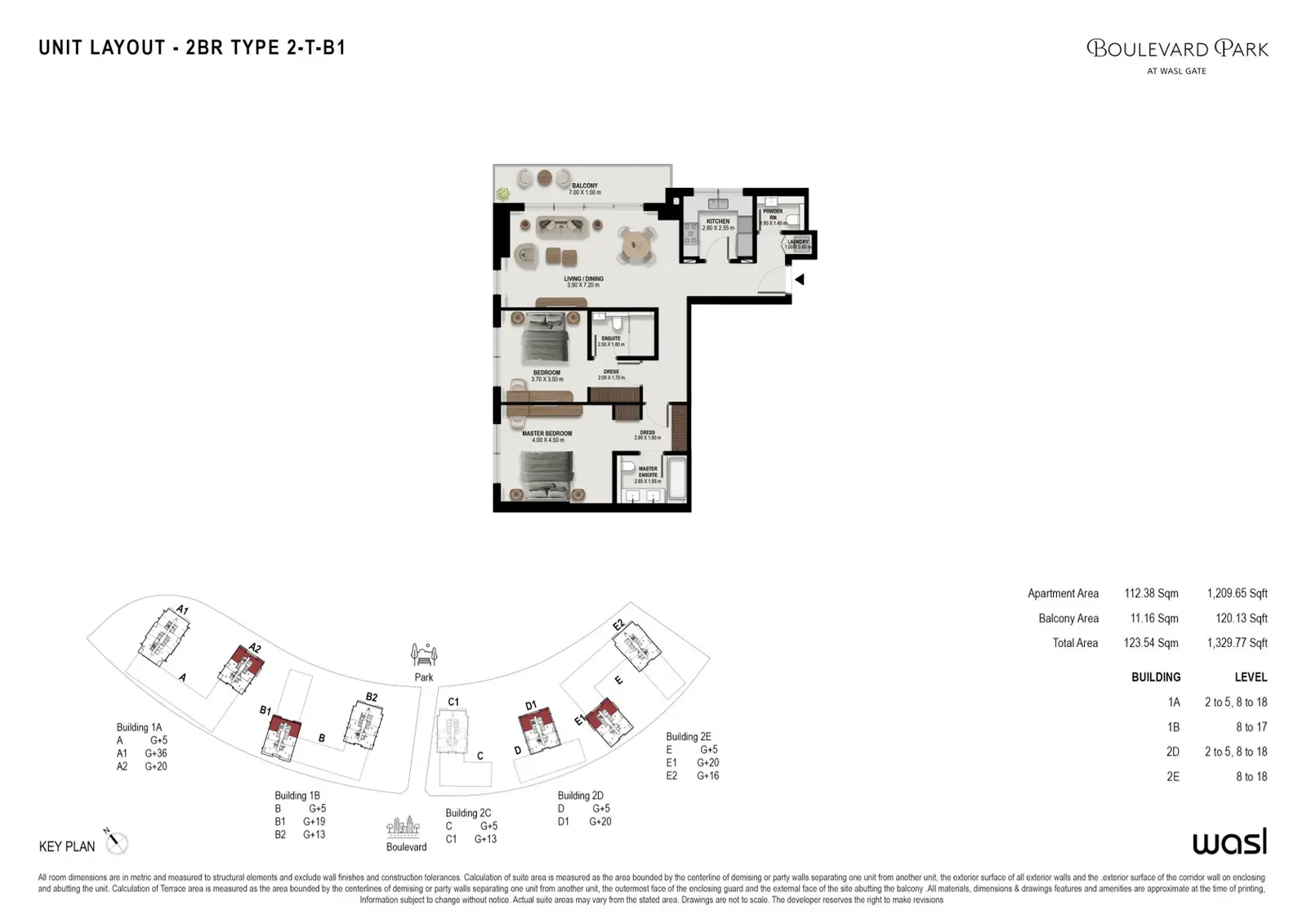 Floor plan for Type 2-TB1