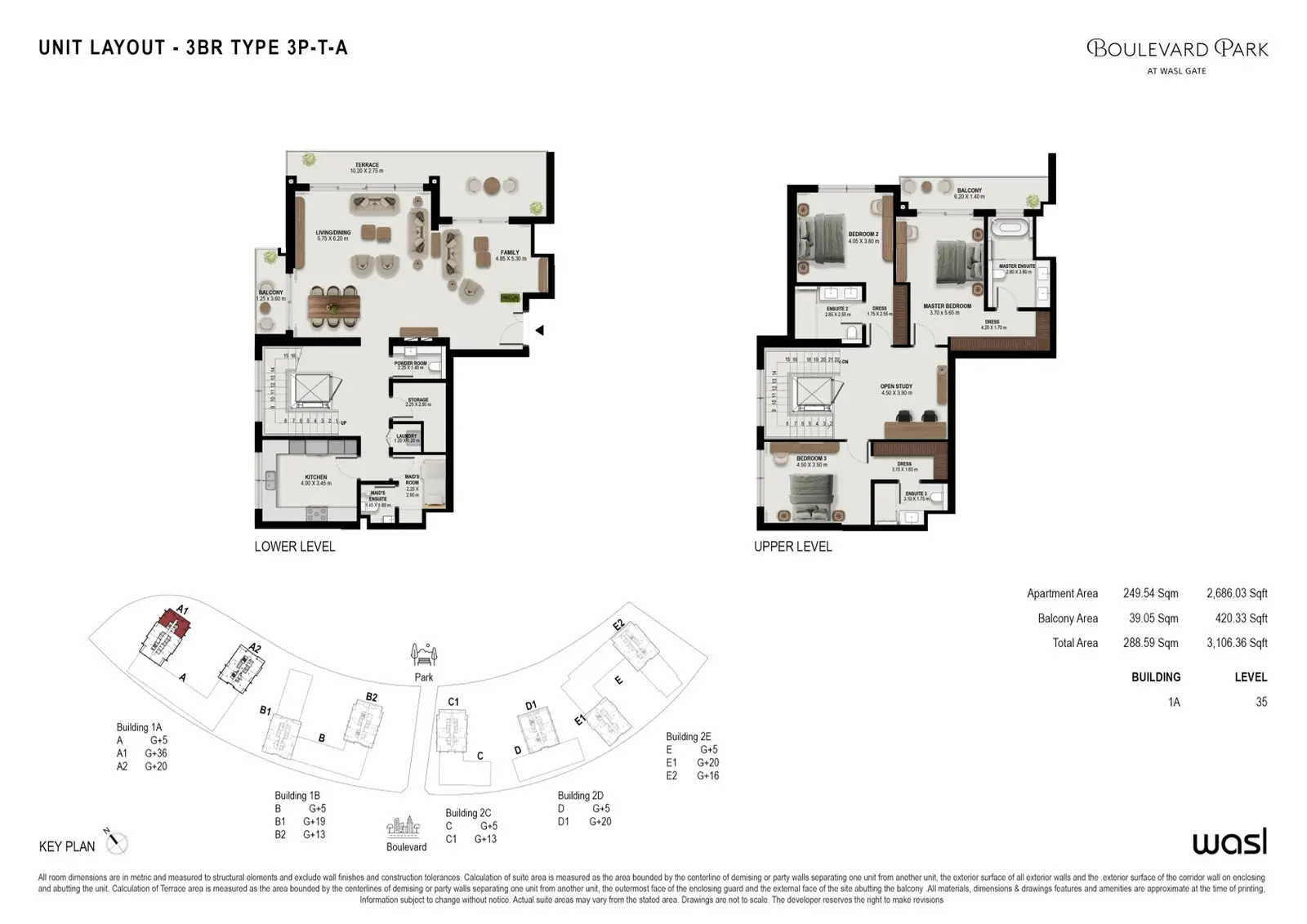 Floor plan for Type 3-PTA