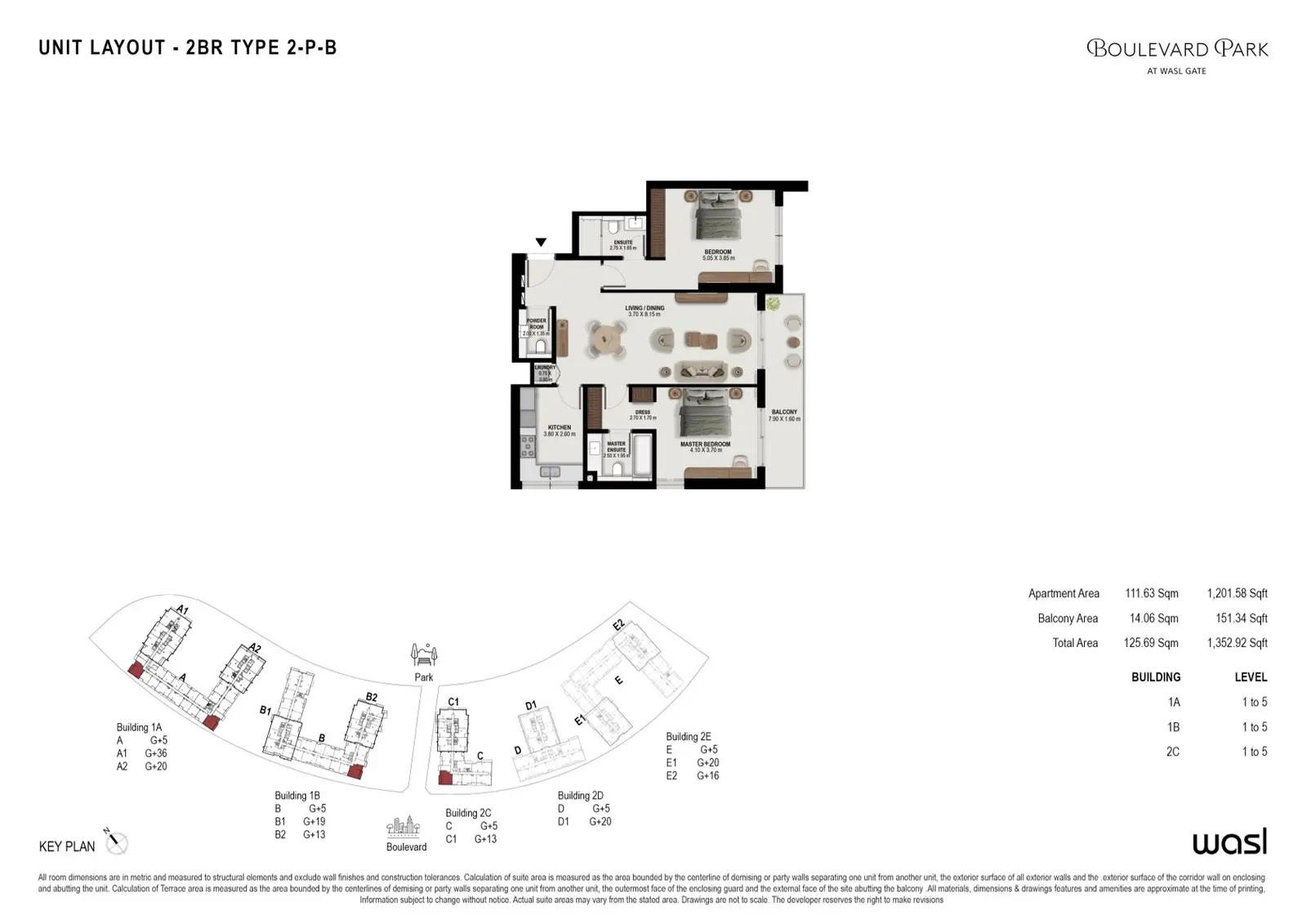 Floor plan for Type 2-PB