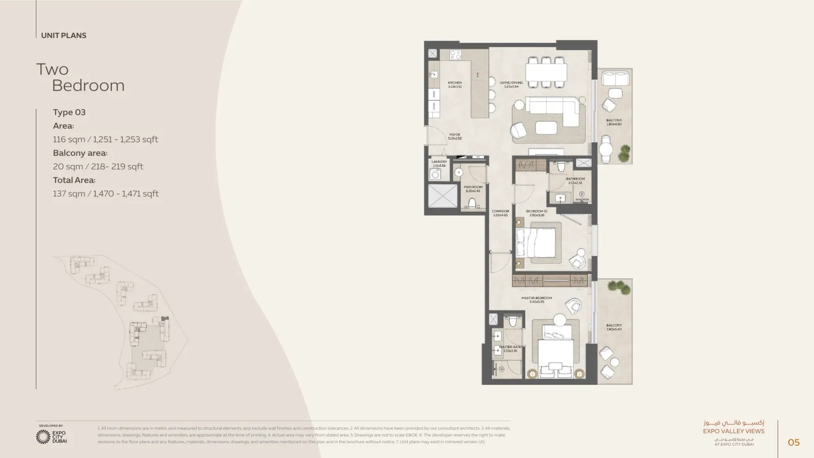 Floor plan for Type 03