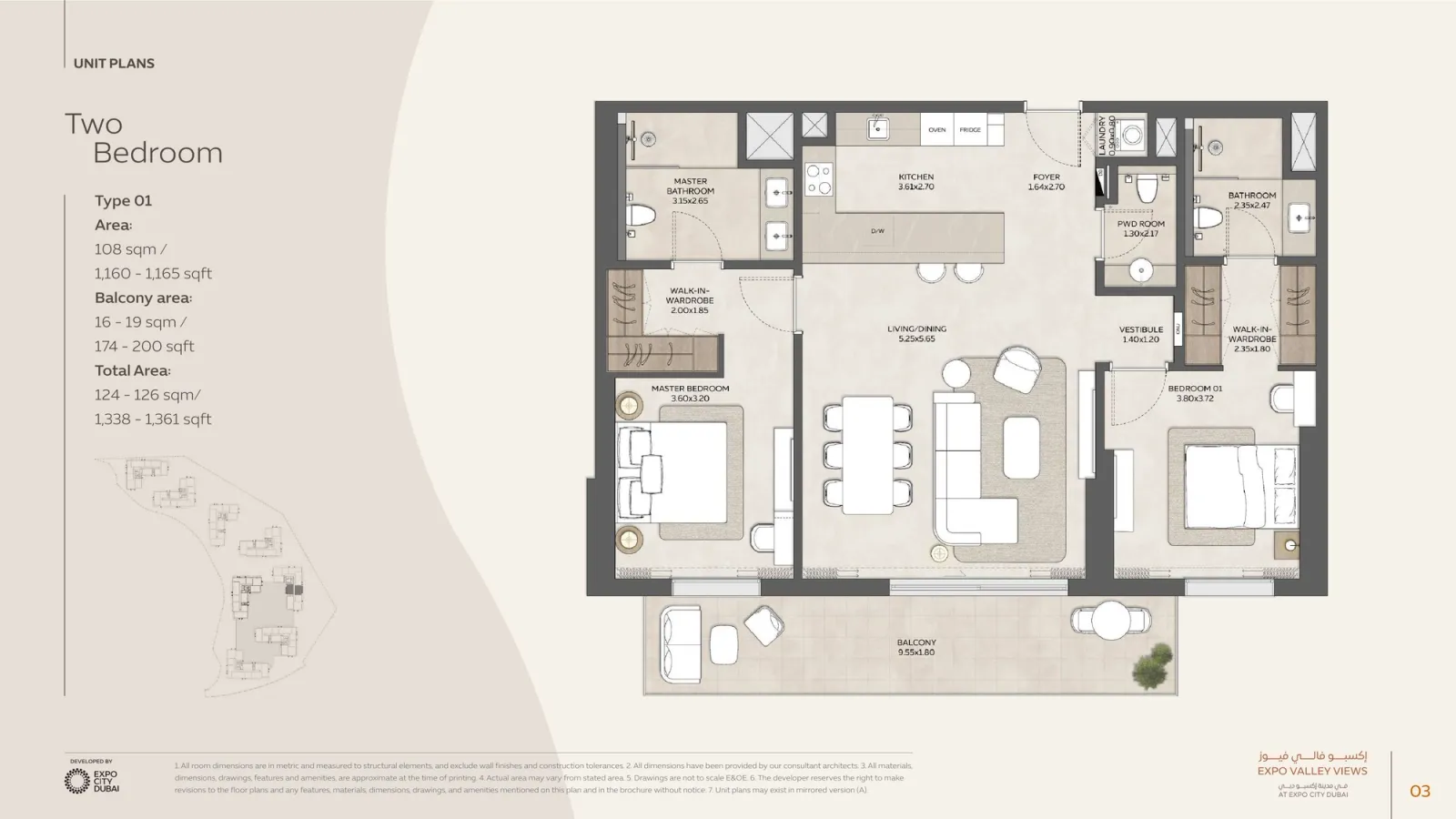Floor plan for Type 01