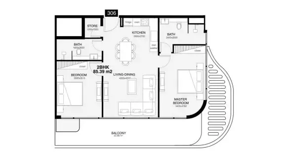 Floor plan for Type C
