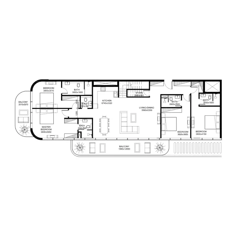 Floor plan for Type A