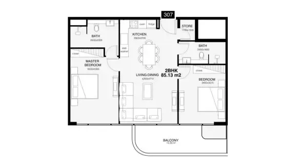 Floor plan for Type A