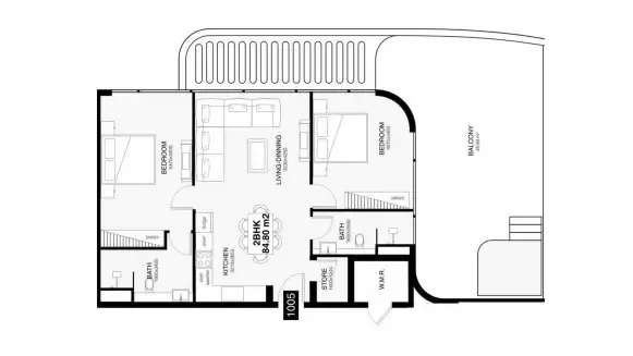 Floor plan for Type E