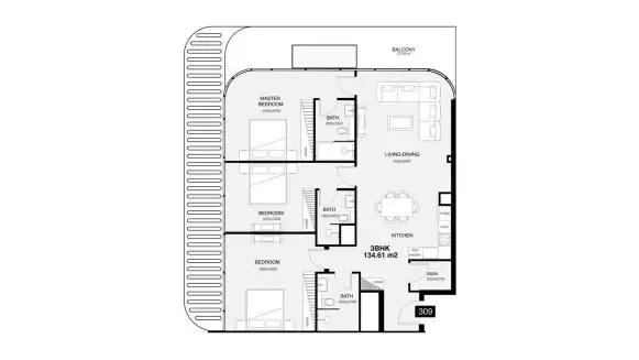 Floor plan for Type A