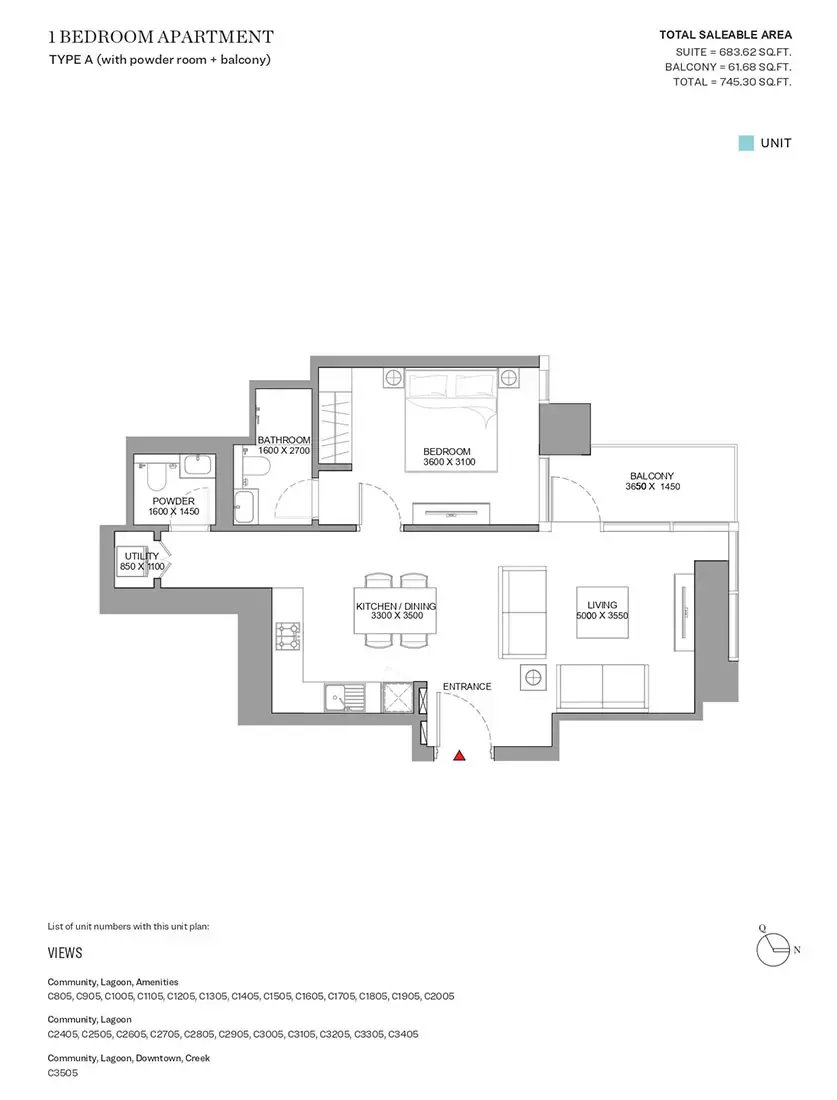 Floor plan for Type A