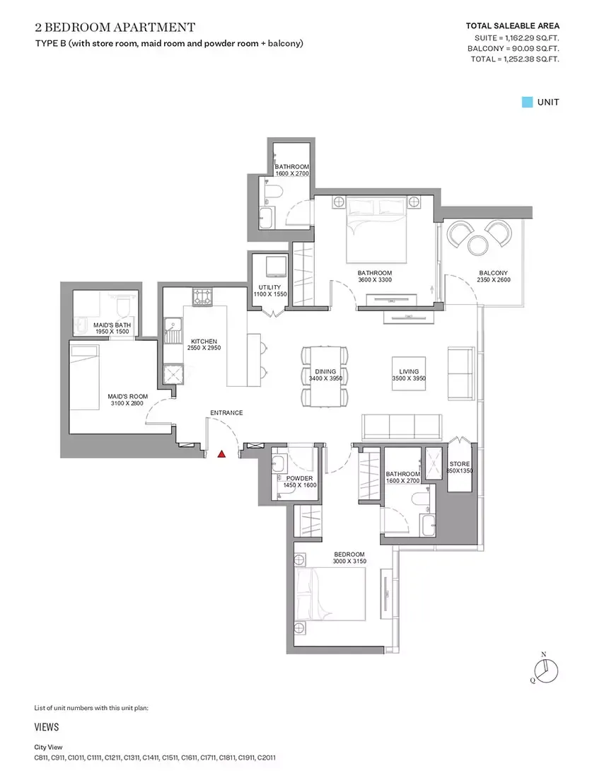 Floor plan for Type B