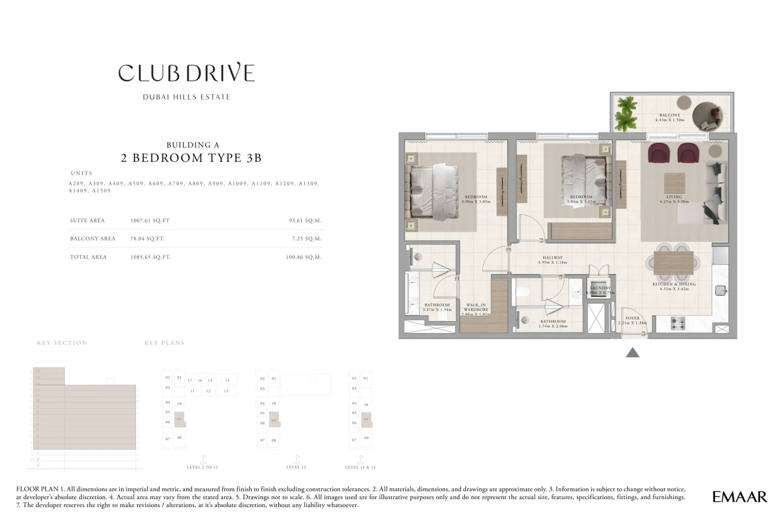 Floor plan for Type 3B