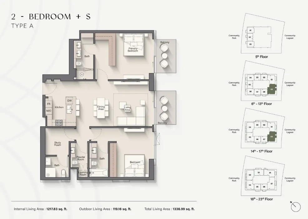 Floor plan for Type AS