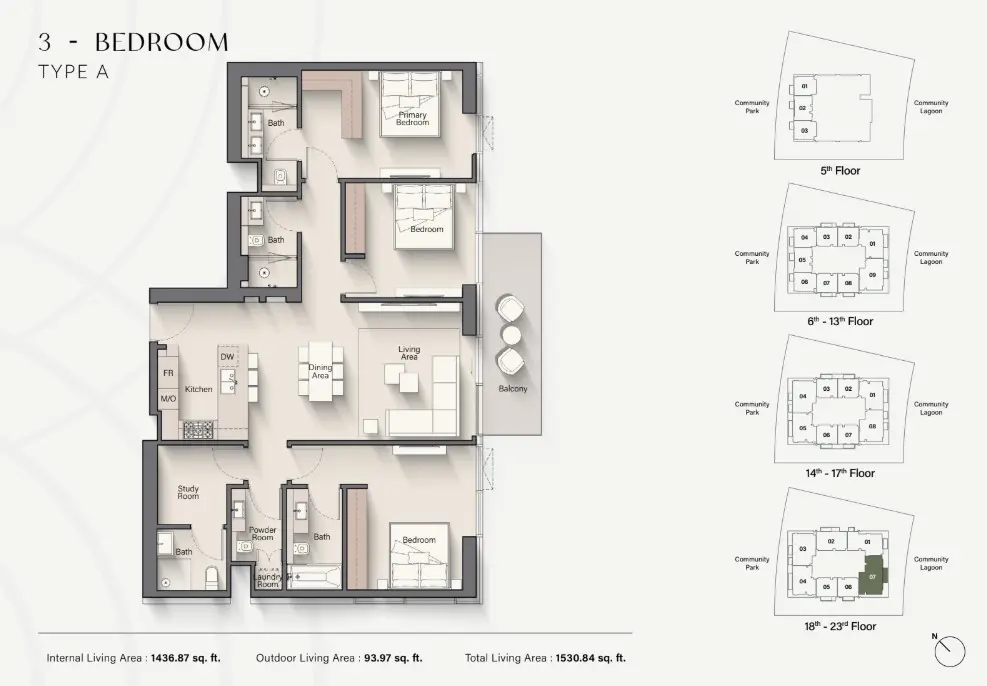 Floor plan for Type A