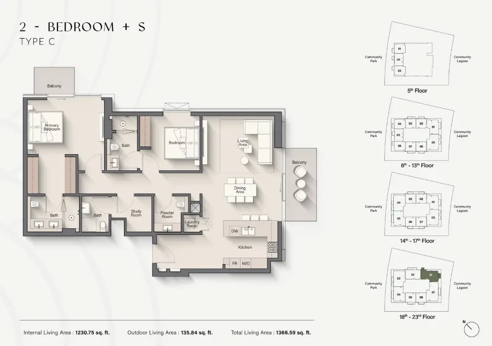 Floor plan for Type CS