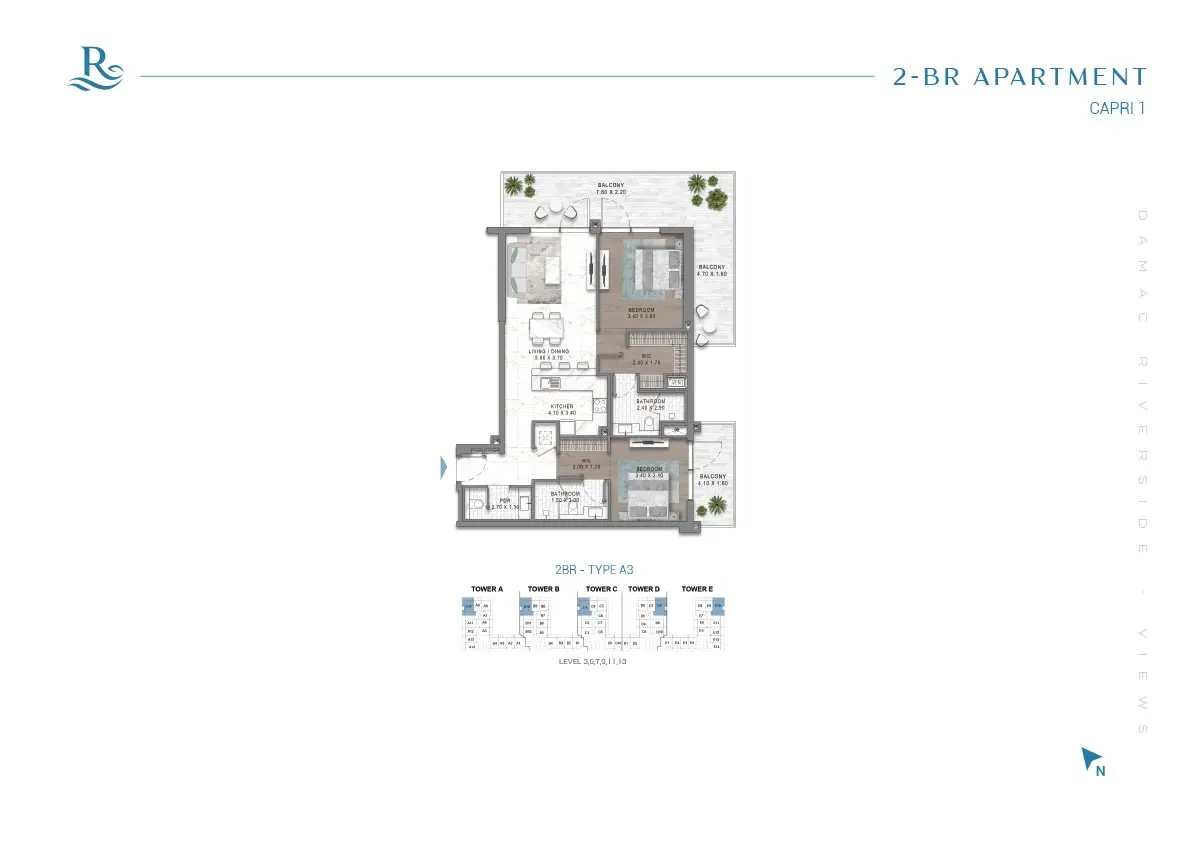Floor plan for Type A3
