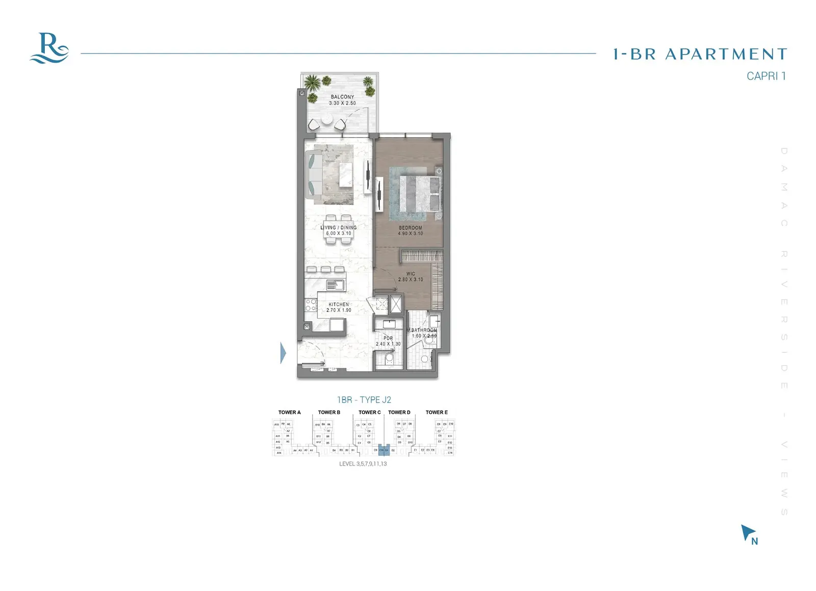 Floor plan for Type J2
