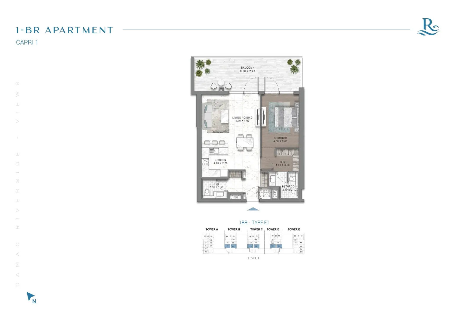 Floor plan for Type E1