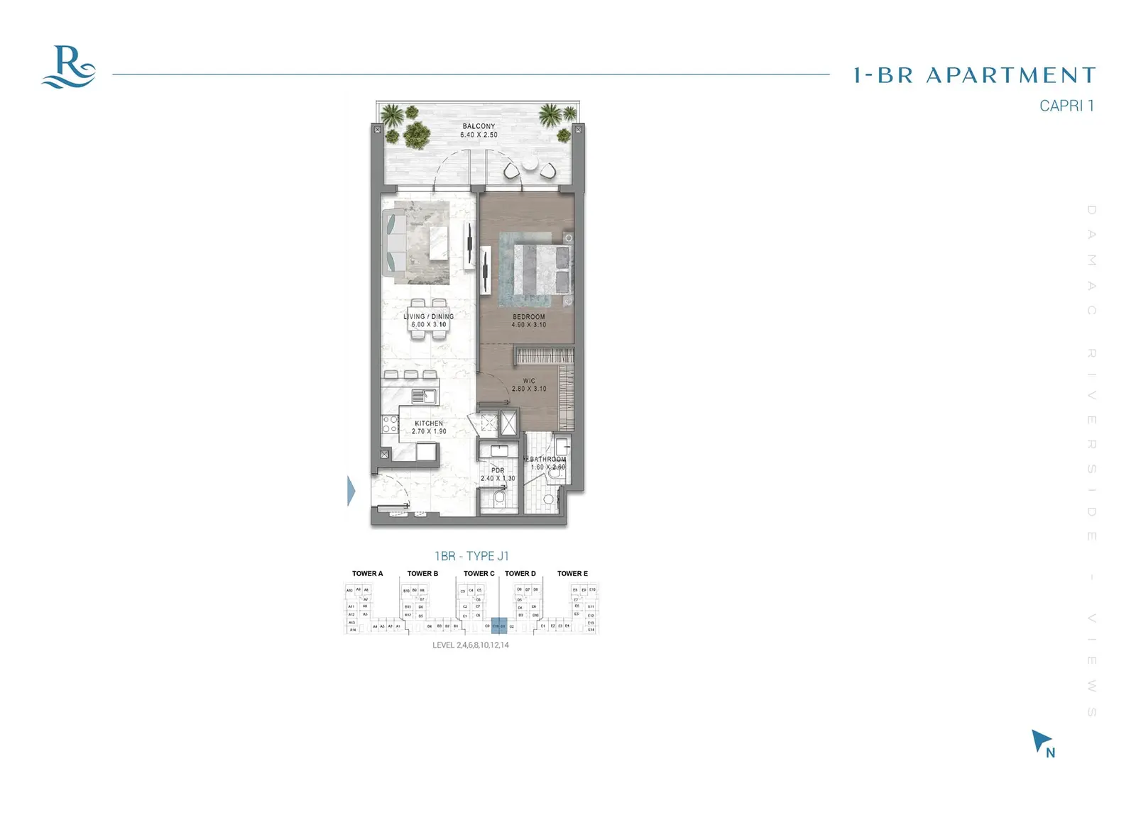 Floor plan for Type J1