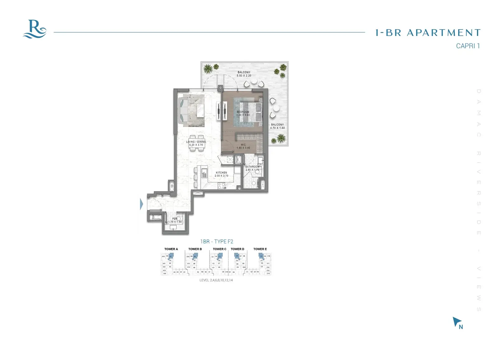 Floor plan for Type F2