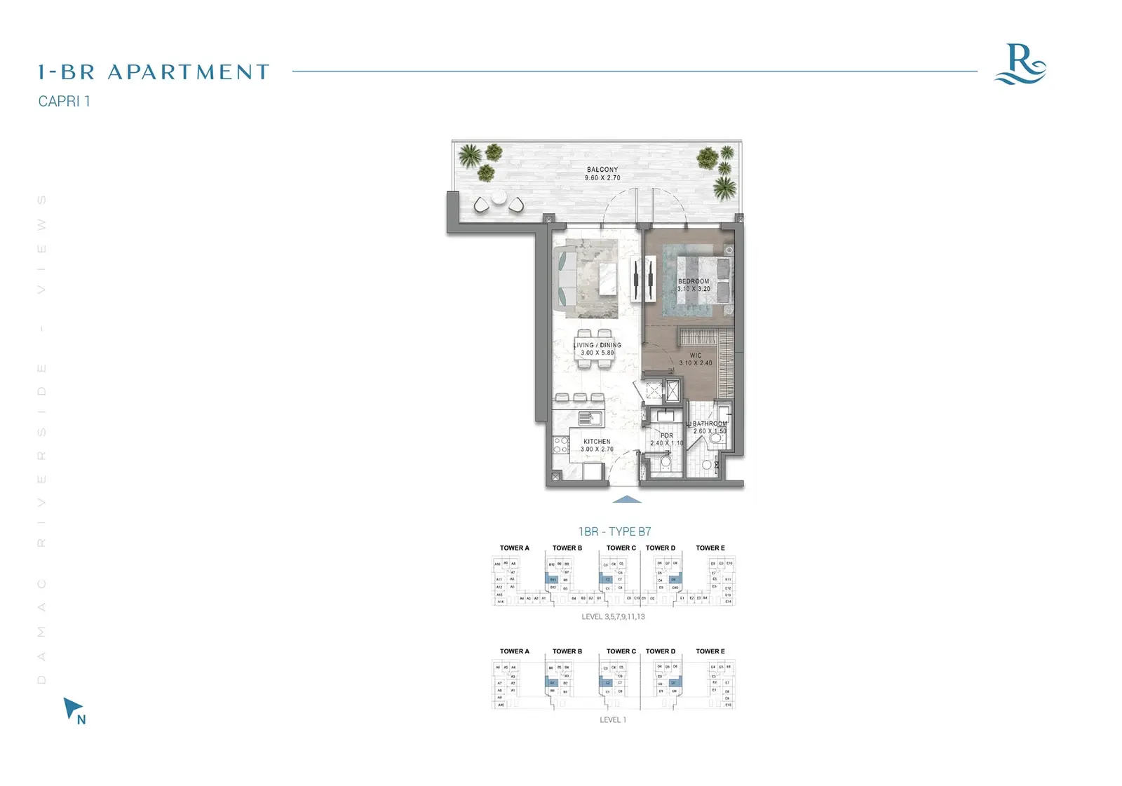 Floor plan for Type B7