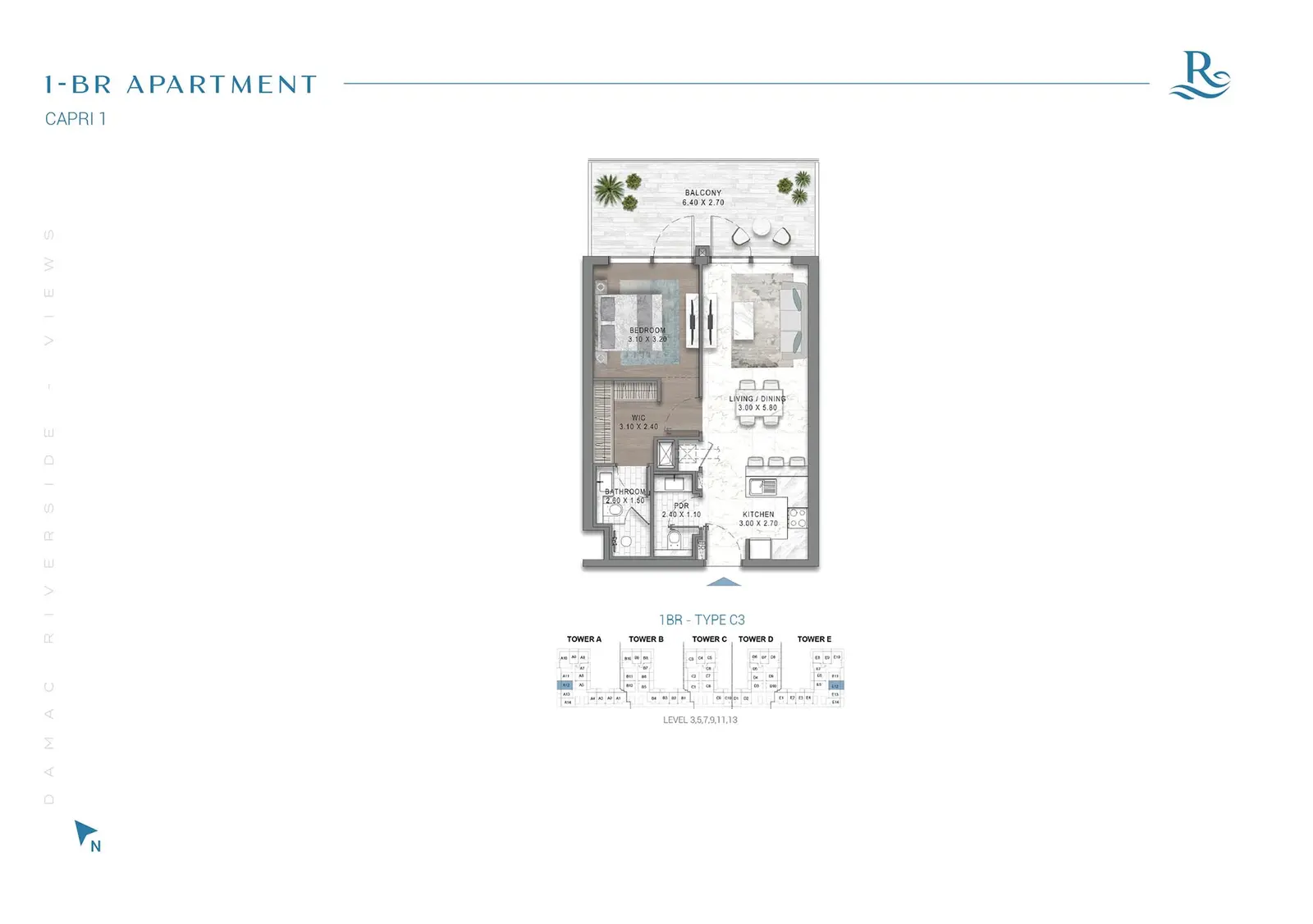 Floor plan for Type C3