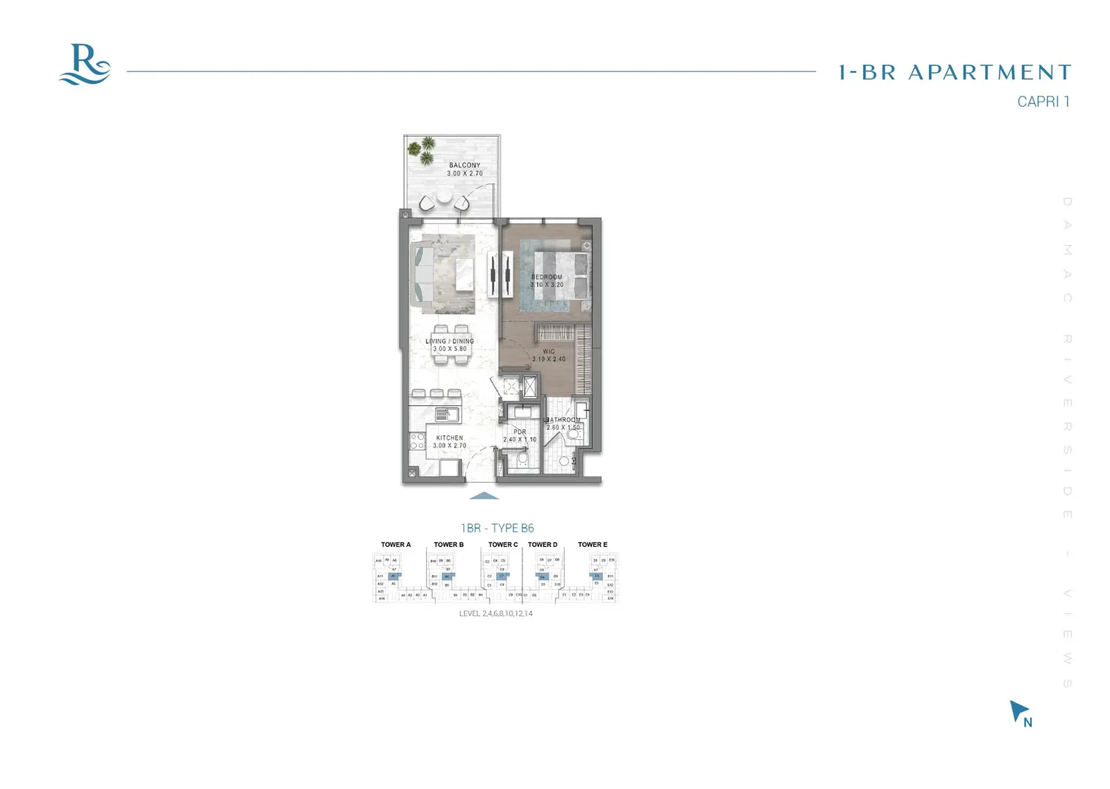 Floor plan for Type B6