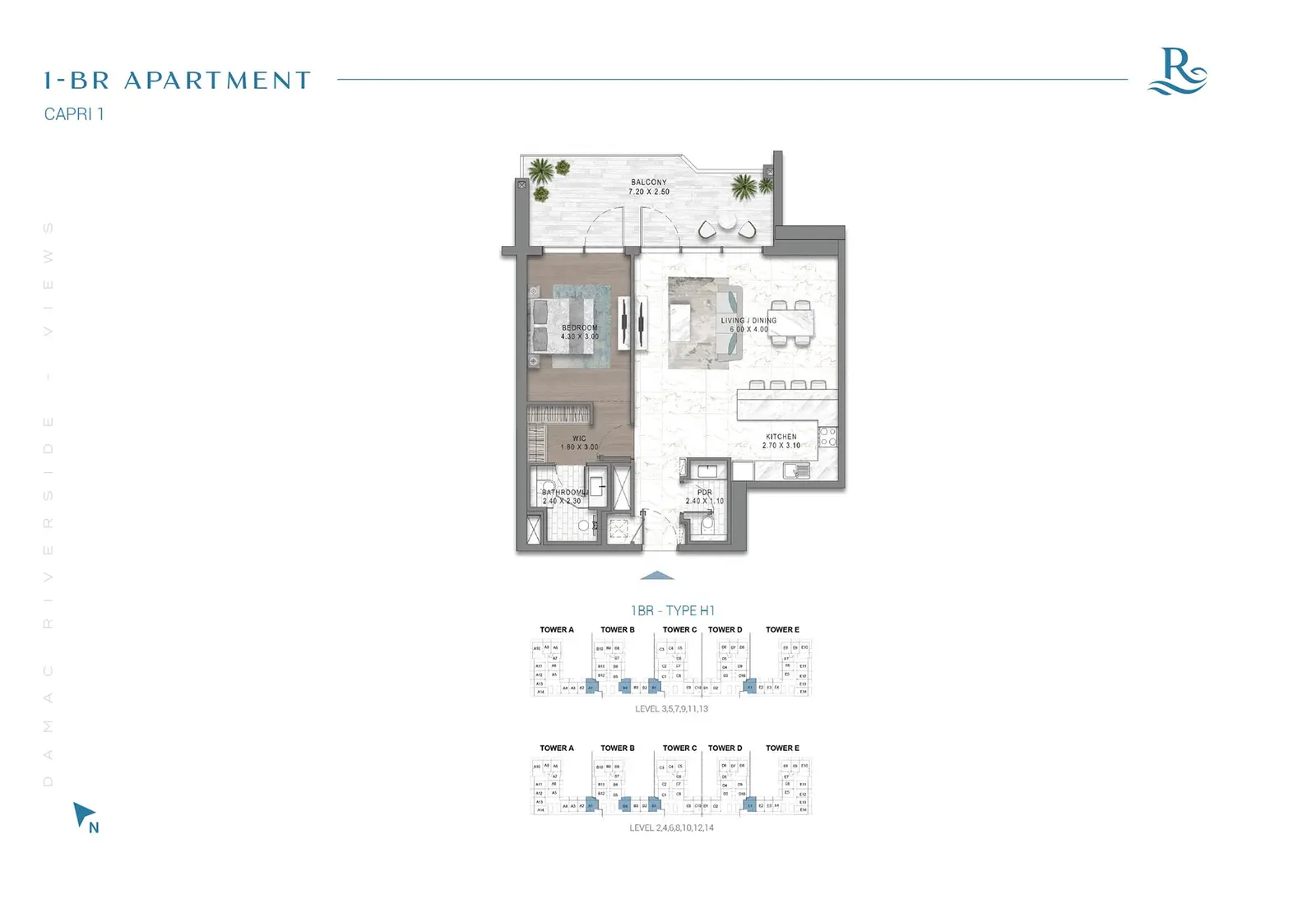 Floor plan for Type H1