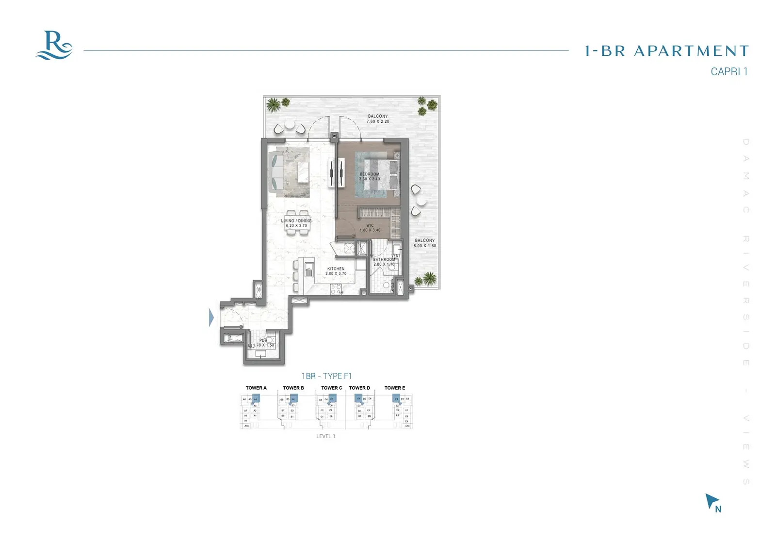 Floor plan for Type F1
